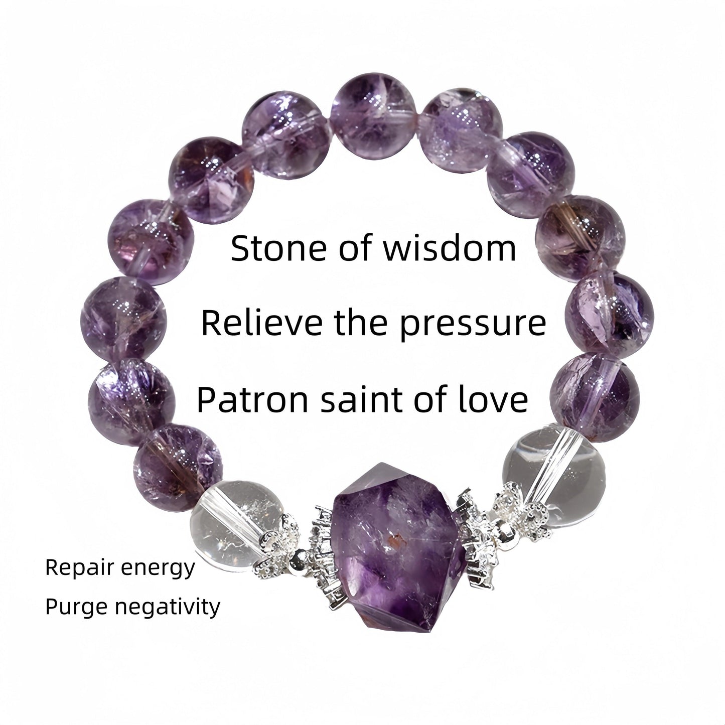 The stone amethyst bracelet of Wisdom