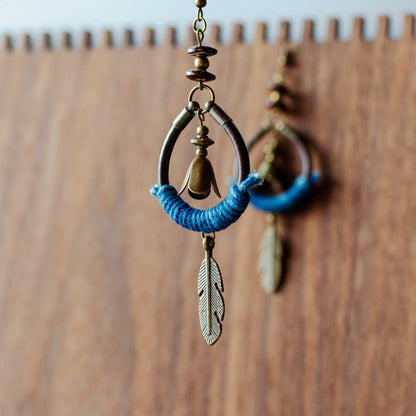 Plant Dyed Cotton Rope Earrings