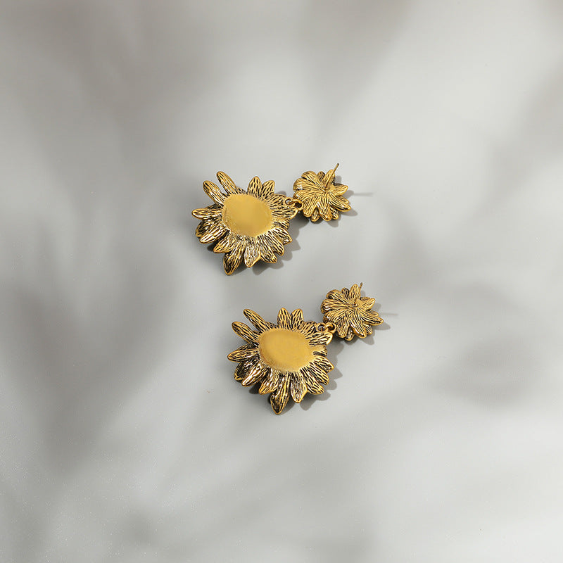 Vintage Sunflower Earrings