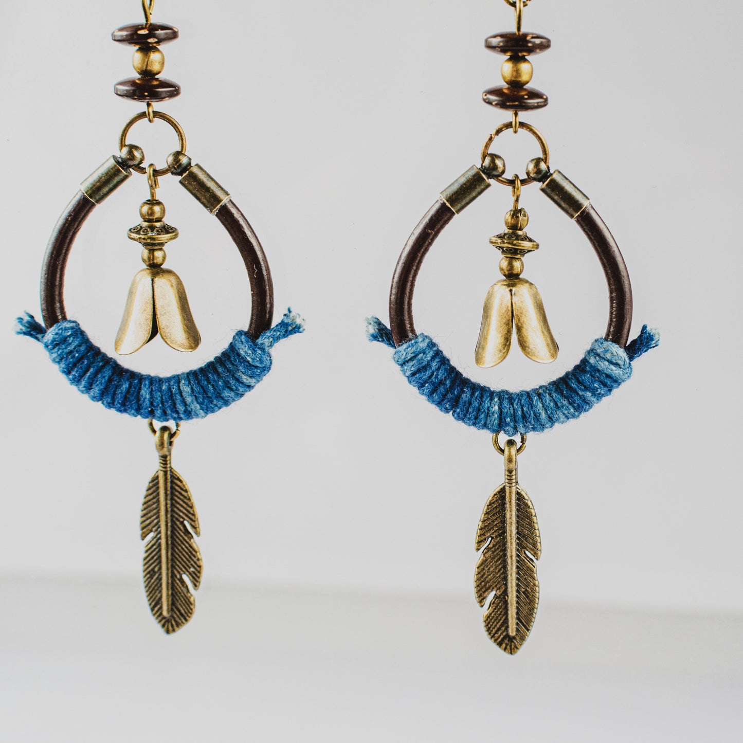 Plant Dyed Cotton Rope Earrings