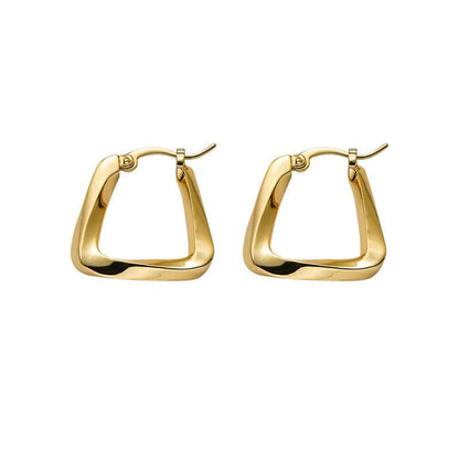 Gold stud earrings